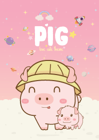 Pig Cute Theme Pink Pastel