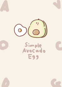 simple avocado fried egg beige.