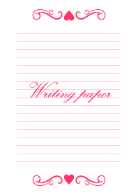 Writing paper-Pink&White-