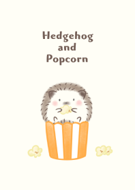 Hedgehog and Popcorn -orange-