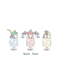 サメとクリームソーダ「ガジガジ」