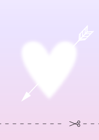 Love heart Pink gradation WV