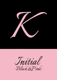 Initial "K" -Black&Pink-