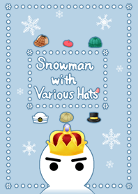snowman with various hats