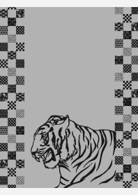 modern tiger on white