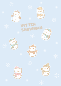 cute Cats Snowman._blue1