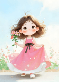 Girl and Flower V.25