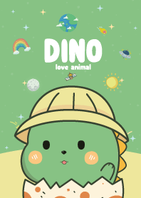 เจ้าไดโน คิ้วตี้ กาแล็กซี่ สีเขียวอ่อน