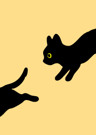 Black Cat Holiday5 on brown & yellow