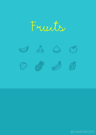 Fruits turquoise blue