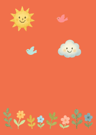 Scandinavian time on red & yellow