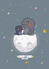 Angry Dino Night Space Cosmic