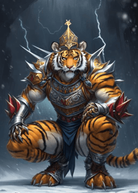 Golden Armored Tiger General W1mm