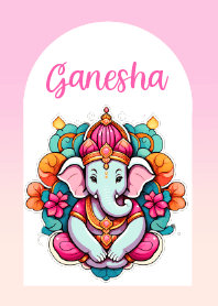 Ganesha in Sticker Theme