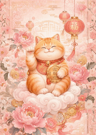 Lucky Fortune Cat Pink