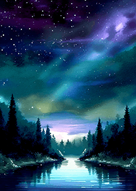 綺麗な星空の夜景着せかえ#421