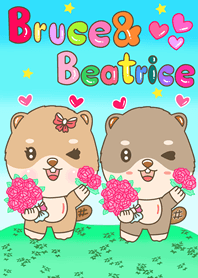 Bruce and Beatrice cute beaver theme
