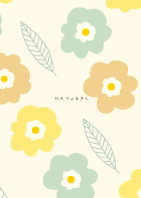 Cute 3colored flowers and leaves24