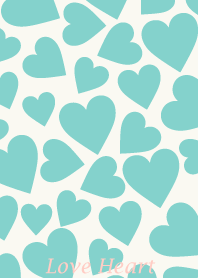 Love Heart -Emerald Green&Beige-