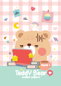 Teddy Bears Scottish Pattern Green