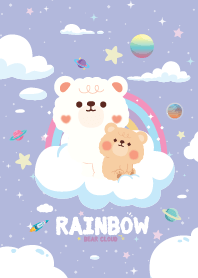 Bear Rainbow Cloud Violet