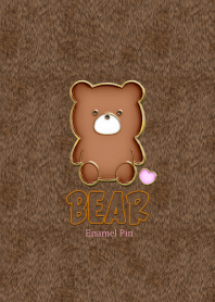 Bear Enameled Pin & Fur 66