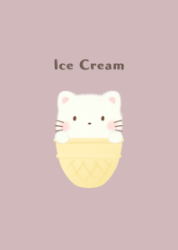 Ice Cream -cat- smoky pink