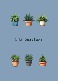 Like succulents(Morandi blue)