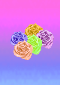 バラの花束ピンク