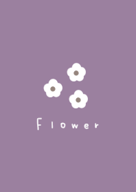 Dull purple. white flowers.