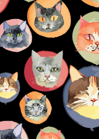 holiday cats4 on black