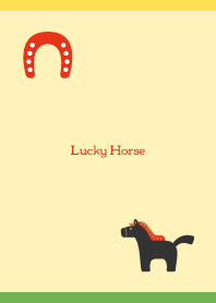 Smiling Horse02 on yellow