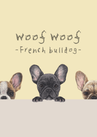 Woof Woof -French bulldog- CREAM YELLOW