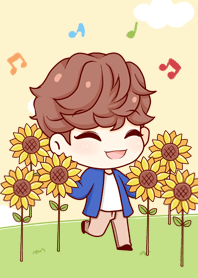 NaNa and Sunflowers