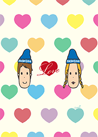 Long face people-Beanie hat couple