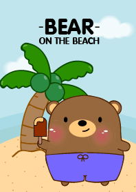 bear on the beach