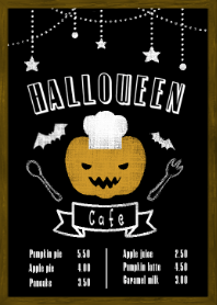 ハロウィン☆黒板メニュー風