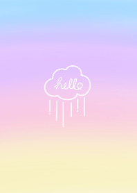 ก้อนเมฆ ธีมไลน์สีเกรเดียนท์