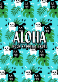 Rock rabbit and skull / aloha plants