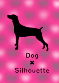 Dog silhouette Weimaraner(Pink)