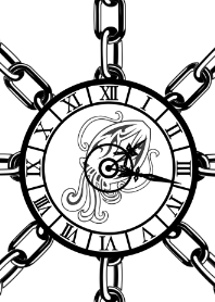 Relógio e corrente de aquário