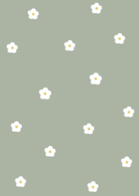 flower pattern(JP)forestgreen