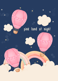 pink land at night