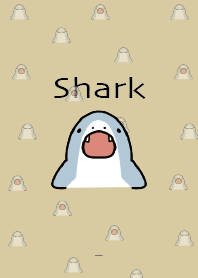 Beige Navy : Paku Paku Shark Theme