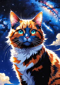 Night Moon Star Cat a56978