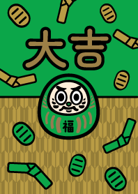 Daruma Daikichi / Green x Gold
