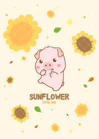 หมูอ้วน ดอกทานตะวัน คิ้วตี้