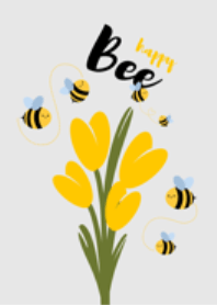 Happy bee flower