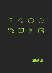 Adult Simple - Black Lime Green g
