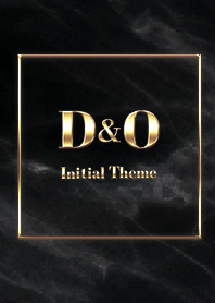 【 D&O 】Initial Theme Gold - ブラック